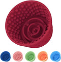 Dog Slow Feeder Lick Bowl, Non-Slip Dog Licking Treat Dispenser, Slow Feeder Bowls for Small Medium Large Breed Dogs, Anxiety Relief & Anti-Choking, BPA Free Silicone (Claret, 1.6 Cup)