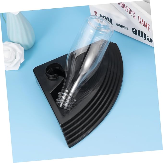 BESPORTBLE Triangle Automatic Drinking Fountain for Reptiles Black Water Feeder for Turtles Lizards and Crabs Easy to Clean Saving Pet Hydration