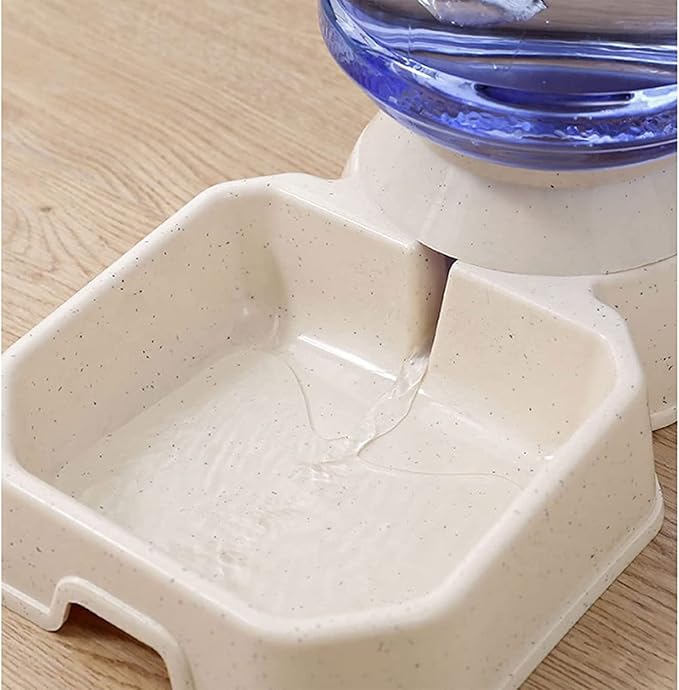 Water Dispenser 3.8L Big Capacity Automatic Dog Food Feeder Water Set Unplugged Fountain Dispenser Waterer Self Feeding Bowl for Small Large Pet Dog Cat Puppy cat Fountain (Size : Feeders) ( Water