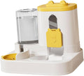 Automatic Pet Feeder and Waterer, Food and Water Dispenser, 2 in 1, Anti Slip Pet Supplies for Cats and Small Medium Dogs, Yellow