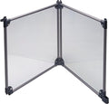 Front Row Foldable Dog Playpen – Durable and Portable Puppy Playpen for Exercise, Rest & Play – Clear Fence Panels with Aluminum Rods and Crate for Dogs and Other Small Pets (Charcoal, 2-Panel)