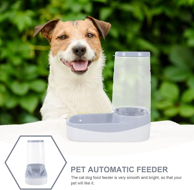 Mipcase Automatic Pet Feeding Tool Large Capacity Feeder 3.8l Dispenser Clear Bowl for Pet Food Storage