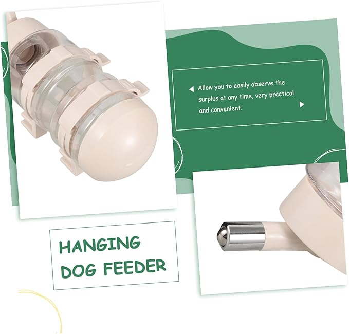 GANAZONO Pet Automatic Waterer Puppy Water Bottle with Stable Hanging Design Easy to Install for Dogs and Cats Prevents Spills Convenient Feeding Tool