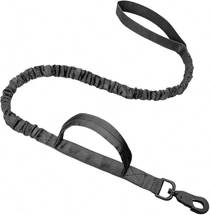 Military Tactical Dog Collar Leash German Shepard Medium Large Dog Collars Lead for Walking Training Dog Collar Control Handle Black Leash XL
