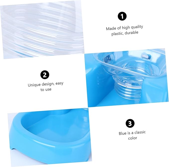 VANZACK Blue Pet Water Feeder Automatic Puppy Drinking Tool Non Tip Design for Home and Pet Shops Material Smooth Surface for Dogs and Cats