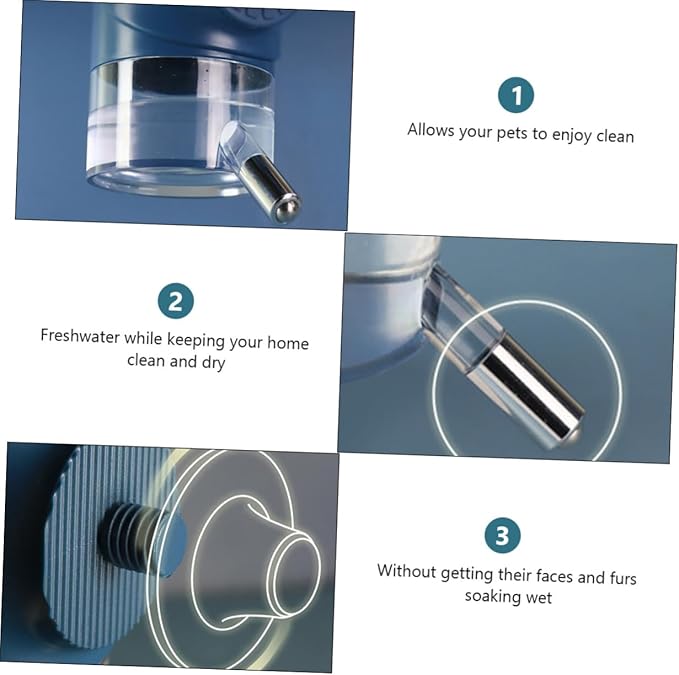 Happyyami Automatic Pet Water Dispenser Hanging and Cats Easy Installation Suitable for Cages and to Clean Water Anytime