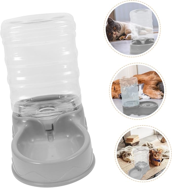 Automatic Dog Water Feeder Dispenser Compact Self-Filling Pet Accessory for Dogs Indoor Cats Break-Resistant Water Level Indicator