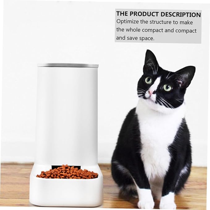 SUPVOX 1pc Automatic Dog and Cat Feeder Capacity Pet Food Container Non- Bottom and Cats Space-Saving Feeding