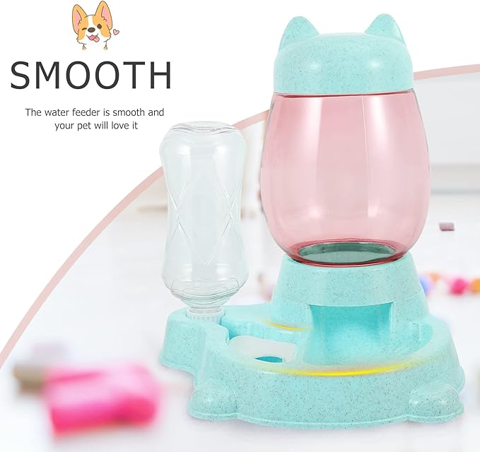 1pc Automatic Dog Water Dispenser and Food Feeder Bowl Pet Water Bowl for Dogs and Cats -Spill Design Easy to High-Density Material for Feeding and Hydration