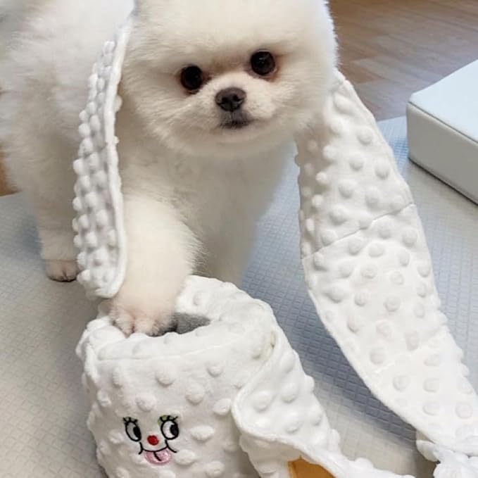 Fydun Plush Toilet Paper Toy, Dog Snuffle Interactive Toys Toy, L Lightweight and Easy Chew for Dogs Pets to Carry Hiding Food Cute Appearance Ligence Olfactory Abilities