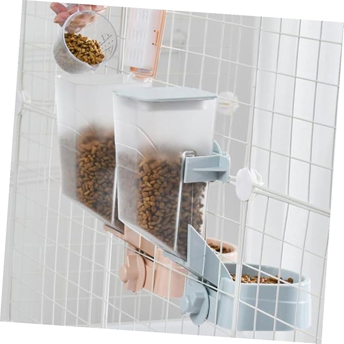 Gadpiparty 2l Automatic Hanging Dog Feeder with Pet Cage Feeder Function Night Sky Blue Pet Bowl for Puppy Feeding Suitable for Dog Feeding