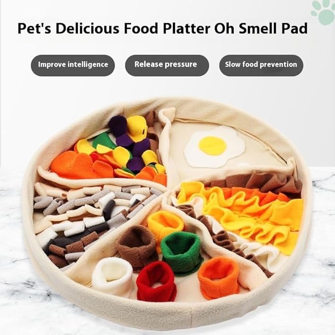 Interactive Pizza-Shaped Snuffle Mat for Pets – Puzzle Training & Stress Relief, Pet Feeding & Sniffing Toy, Ideal for Mental Stimulation