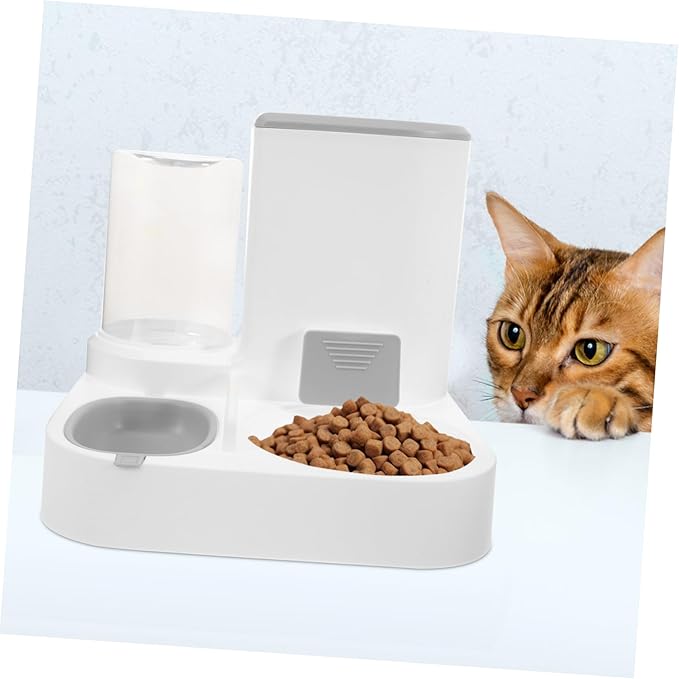 Totority Automatic Pet Water and Food Dispenser Detachable Dog and Cat Feeder Capacity Dry and Wet Separation Easy Design for Pets Convenient Automatic Water Bowl