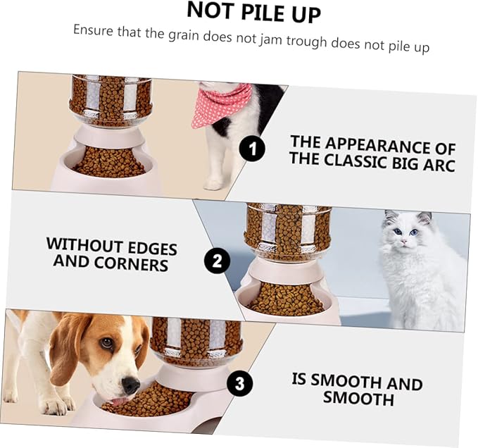 Automatic Cat Feeder Detachable Pet Food Dispenser for Cats and Dogs for Monitoring Convenient and Versatile Design for Animals