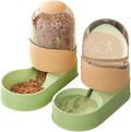 Automatic Pet Feeding Bowls Cat Water Dispenser Pets Feeder 3.5L Large Capacity Dog Food Drinking Fountain Bowl(Green)