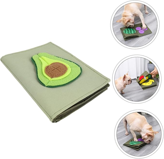 Snuffle Dog Toy for Interactive Nose Work Pet Food Dispensing Polar Fleece Material Engaging Training Mat for Dogs and Puppies Fun Playtime