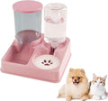 Automatic Pet Feeder and Water Dispenser Set, Dog Food Dispenser, 2 in 1 Gravity Cat Food Dispenser, Dog Water Bowl Dispenser, Cat Water Dispenser for Dogs Cats Pets Animals Large Capacity