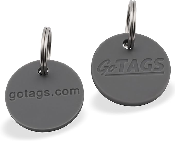 GoTags Pet ID Rubber Tag Silencer with Connector, Great for Dog and Cat Tags, Silences Annoying Tag Noise (2 Pack)