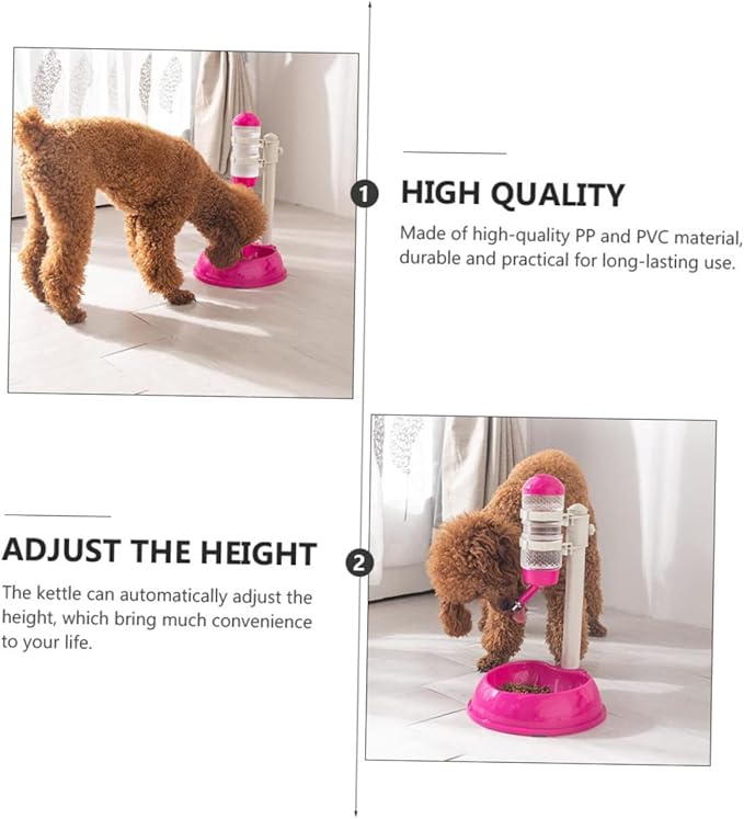 BESPORTBLE Automatic Pet Water Dispenser Dog Feeder Food Holder Capacity PVC Pp Material Non-Slip Base