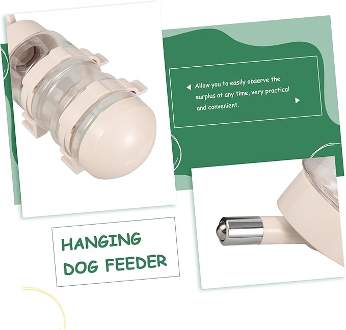 Milisten Automatic Dog Cat Water Dispenser Stainless Steel Hanging Water Bottle Leak-Proof Nozzle PET Feeder for Dogs and Cats 1.5L Capacity