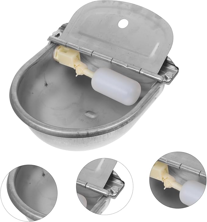 balacoo Stainless Steel Livestock Water Trough Automatic Drinking Bowl for Pigs Sheep Goats Dogs Large Capacity Farm Waterer