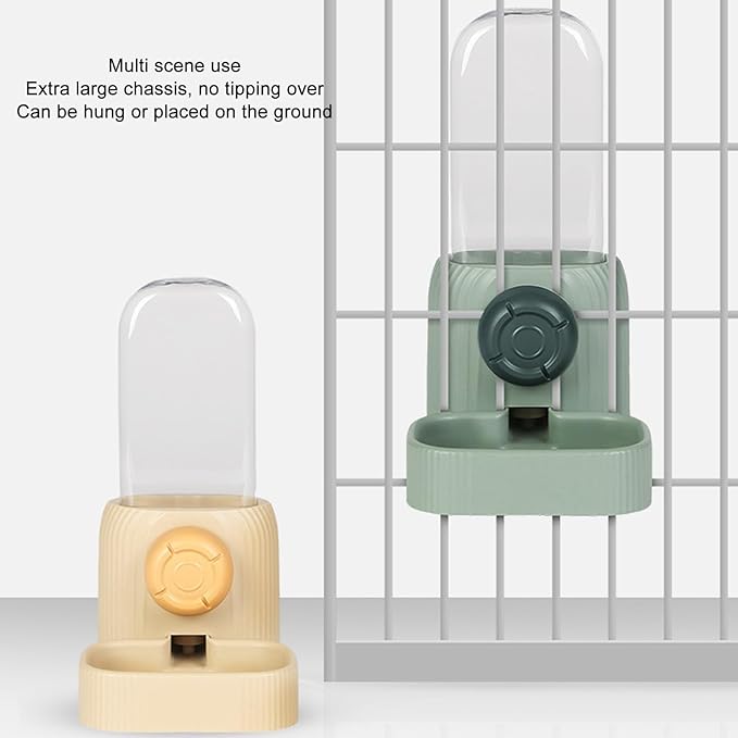 Hanging Cage Automatic Small Pet Food Bowl Water Bottle Dispenser, Automatic Pet Water Dispenser, Multipurpose Large Capacity Spill Proof Hanging Cage Dog Water Feeder