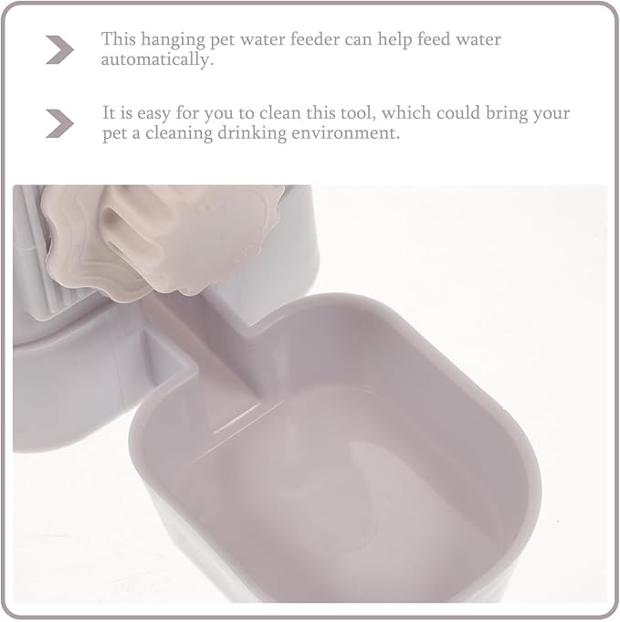 Angoily Automatic Hanging Pet Water Bottle Dispenser for Dogs and Cats Cage-Mounted Waterer Portable Feeder for Puppies and Kittens