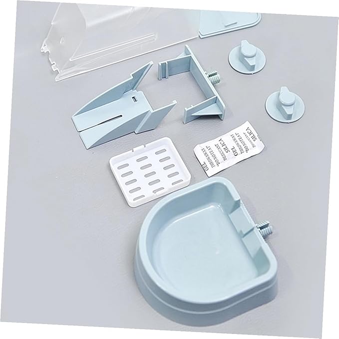 YARNOW 2l Automatic Hanging Pet Cage Feeder Dog Bowl Puppy Feeder Blue for Dry Food Feeding Supplies