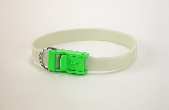 Davis FurEver Brite Glow in The Dark Pet Safety Collar, Small to Medium, Green