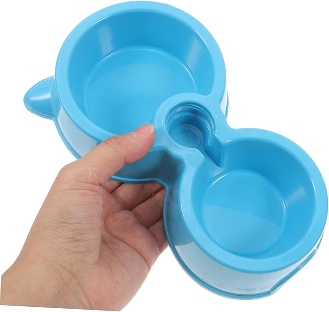 Kisangel Automatic PET Feeder with Water Dispenser Double Bowls for Dogs and Cats Food-Grade Plastic Slow Feeding Design for Small Pets