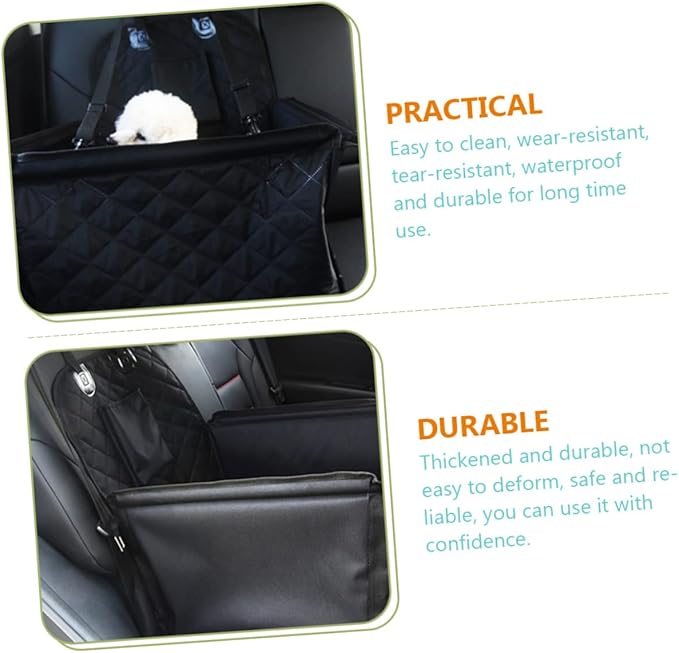 Dog Car Bed with Belt Non Slip Cushion for Pets Portable and Lightweight Car Seat Protector Durable and Easy to Clean for Dog Travel Cars and Suvs