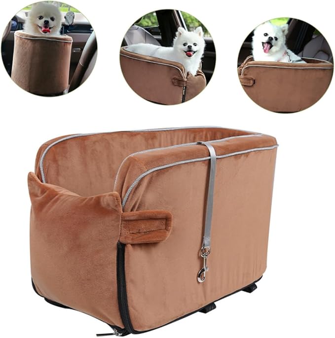 Mikikit Thickened Dog Car Seat Cushion Non- Pet Travel Seat Cover for Cars Easy Installation Portable Design and Comfortable for Dogs and Cats