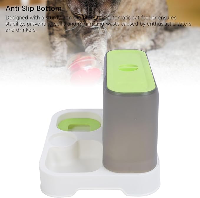 Pets Automatic Feeder and Waterer Set,Dogs Cats Food Feeder Travel Supply Feeder Water Dispenser 2 in 1 Self Feeding Bowl Cat Automatic Feeder for Dog Cat Feeding Sation