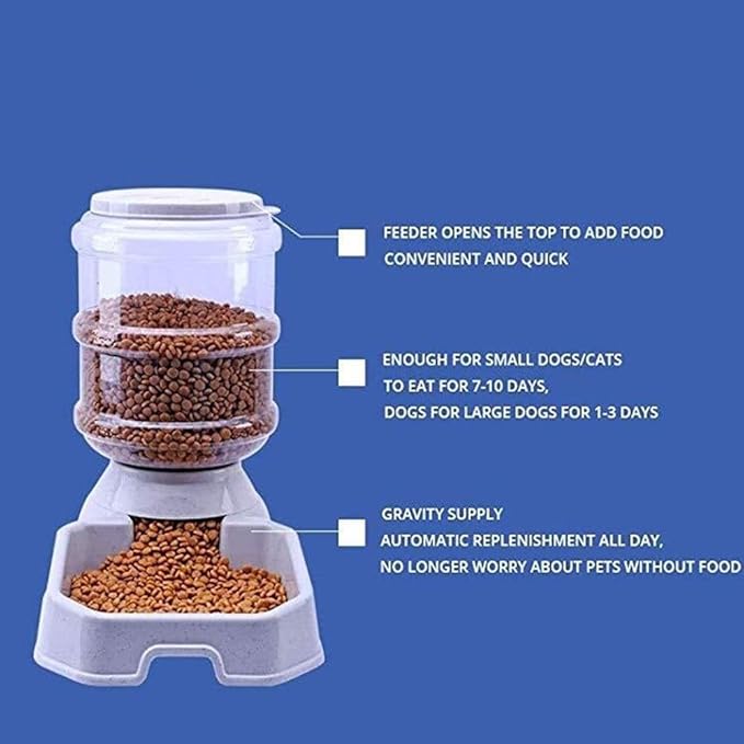 feeders LargeCapacity Automatic Feeder 3.8L Pet Cat Dog Feeder Bowl Plastic PP