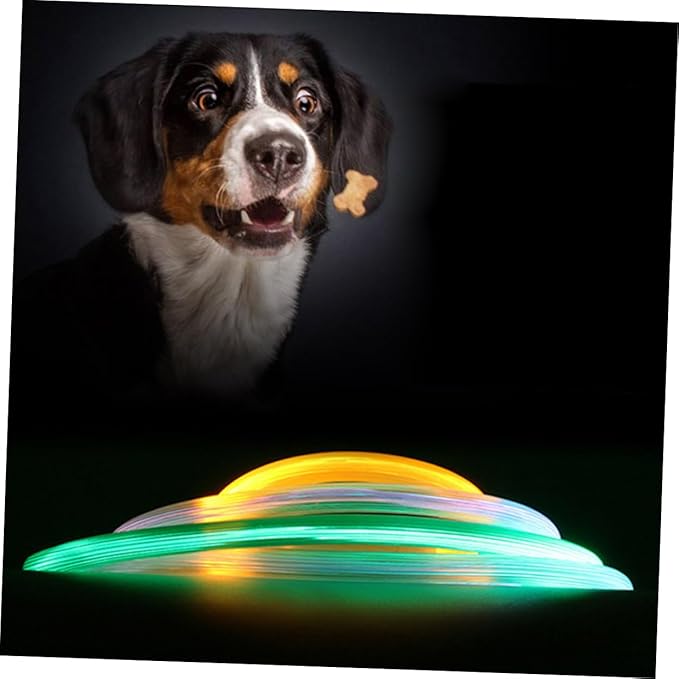 BESPORTBLE Rechargeable Led Dog Collar Neon Light up Collar for Pet Night Walking Safety Random Color
