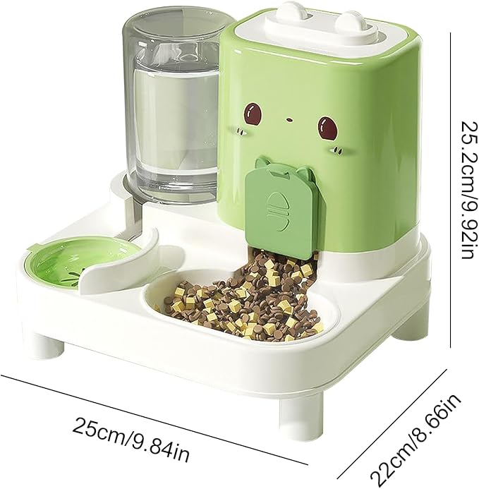 2 in 1 Dog Food Dispenser - Multifunctional Feeding Container with Water Bottle, Portable Food Storage | Detachable Waterer, Indoor and Outdoor Travel Accessory, Convenient Care Solution for D