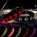Dog Collar with Lights, 15 Lighting Modes Silicone Pet Collar, USB C Rechargeable LED Dog Collar for Night Safety, Adjustable Soft Glowing Collar for Dogs (PW-Black, XS(7.87-11.8"))