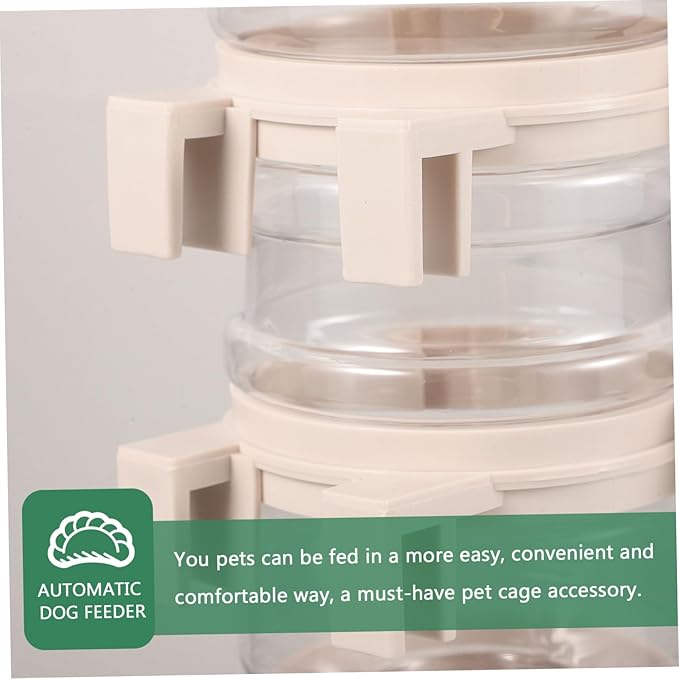 Milisten Automatic Dog Cat Water Dispenser Stainless Steel Hanging Water Bottle Leak-Proof Nozzle PET Feeder for Dogs and Cats 1.5L Capacity
