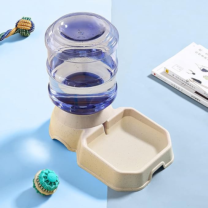 Automatic Waterer Food Feeder 3.8 L Water Dispenser 8 Lbs Auto Feeder Fed for Small and Large Cats Dogs