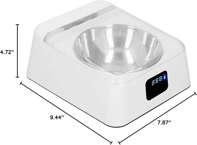 Pet Feeder with Open Lid, Automatic Box Transparent Lid Sensitive 350ml IR Induction for Medium Pets