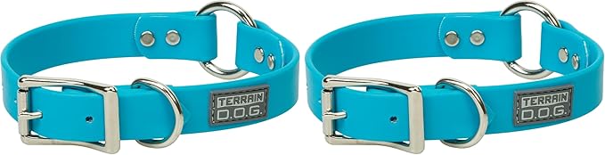 Terrain D.O.G. Brahma Webb Hunting Dog Collar, 1" x 23", Hurricane Blue (Pack of 2)
