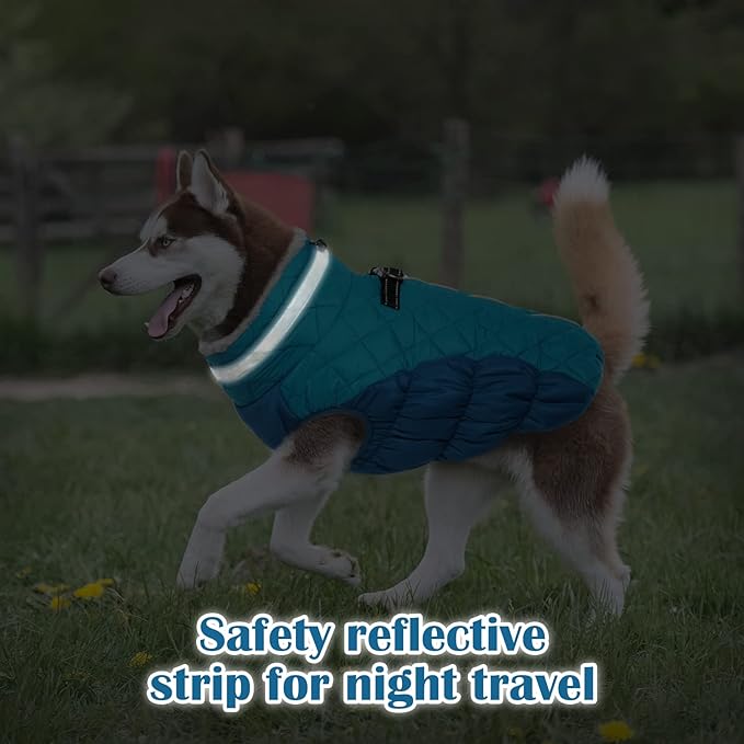 Dog Jackets for Medium Dogs,Medium Dog Coat,Warm Pet Winter Coat Zip Up Back,Waterproof Dogs Jacket with D-Ring,Pet Cold Weather Coats with Fleece Lined, Snowsuit Pug Boston Terrier,M