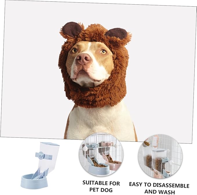 Hemoton Automatic Pet Feeder with Capacity Easy Clean Removable Food Bowl Convenient Hanging Puppies No Electricity Required Slope Design Prevents Clogs