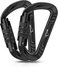 BEIFENG Heavy Duty Lightweight Locking Carabiner Clips D Ring for Camping Hiking Outdoor Gym etc, Carabiner with Lock Small Carabiners for Dog Leash & Harness