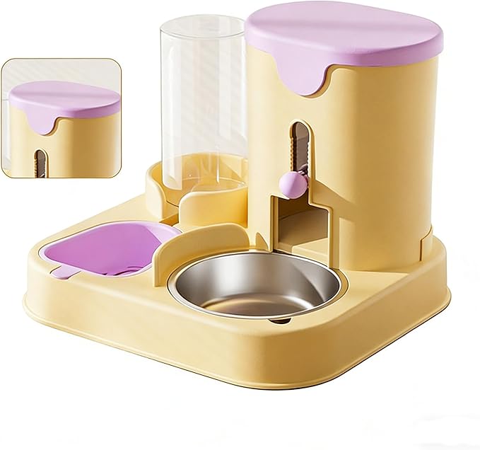 Pet Feeder, cat and Dog Food Bowl, pet Feeding and Drinking All-in-one Machine.