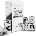 EXTRA Large Dog Poop bags | CRAP HAPPENS | 11x15 inches | Animal Bags for Waste | Leakproof and Odorless (High Density Polyethylene)