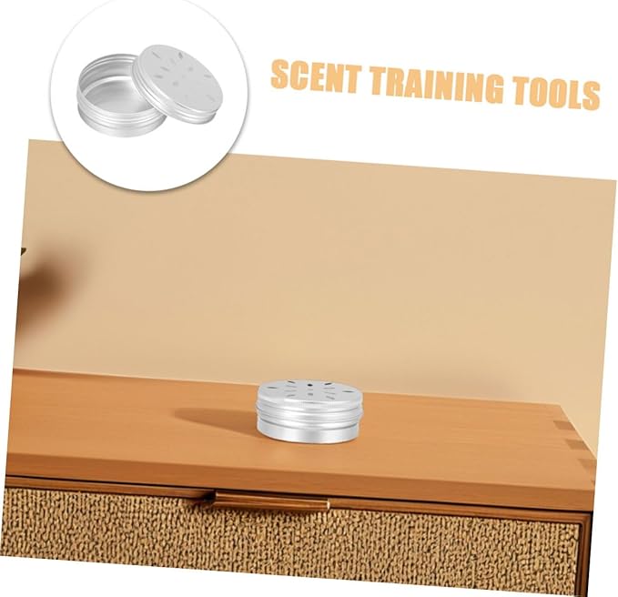 POPETPOP 6pcs Aluminum Dog Scent Training Tins Durable Identification Boxes for Scent Work Nose Work and Detection Tasks for Working Breeds