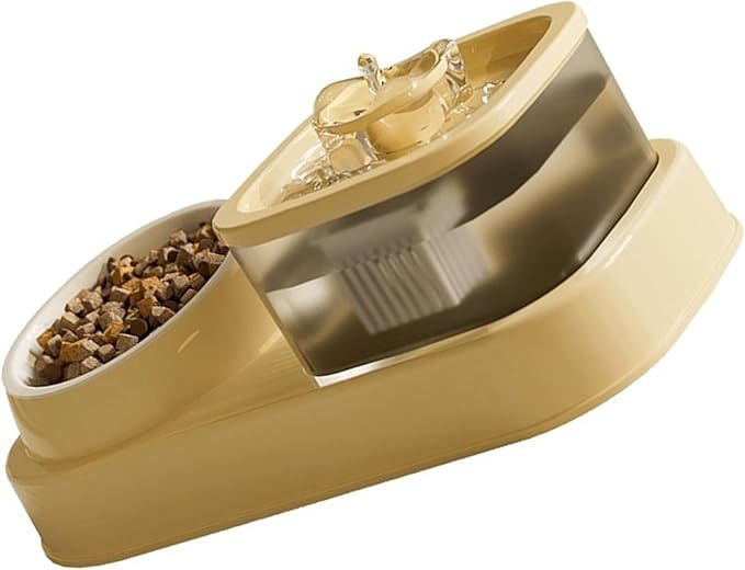 Pet Automatic Waterer Cats Feeder Food Container Bowl Automatic Water Fountain 2 in 1 Pet Large Dog Water Feeder