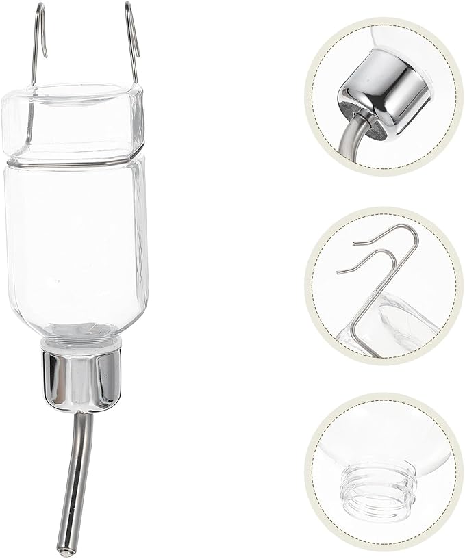 Kisangel Pet Hanging Water Dispenser Large Automatic Water Bottle Feeder for Dogs Rabbits Travel Portable Dog Feeding Tool Stable Hanging Design