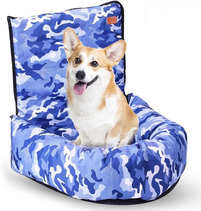 Dog Car Seat Pet Car Booster Bucket Seat Pet Travel Safety Car Seat Dog Bed for Car with Removable Cover&Safety Leash for Small and Medium Pets Cat,B